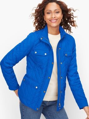 Talbots Quilted Blue down puffer Jacket